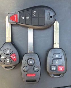 Keys for cars cut and programmed Chevy Toyota Honda Dodge jeep Ford nissan infiniti llaves y controles