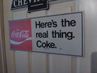 2 Coca-Cola metal signs, original store signs