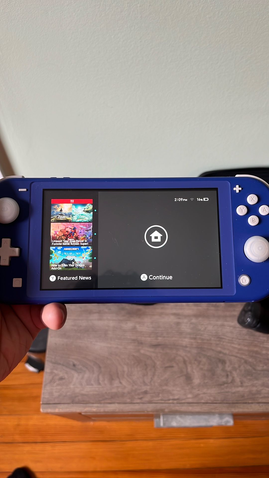 Nintendo Switch Lite Blue With Cover And Case