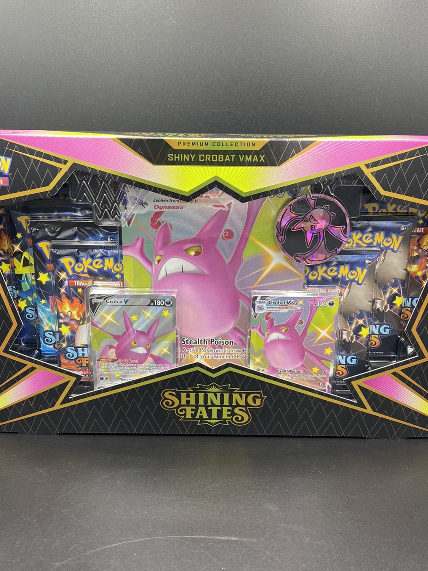 Pokemon Shining Fates Premium Collection SHINY CROBAT VMAX Box Sealed IN HAND