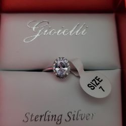 Sterling Silver Ring And Heart Necklace