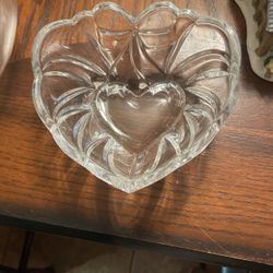 Heart Glass Dish