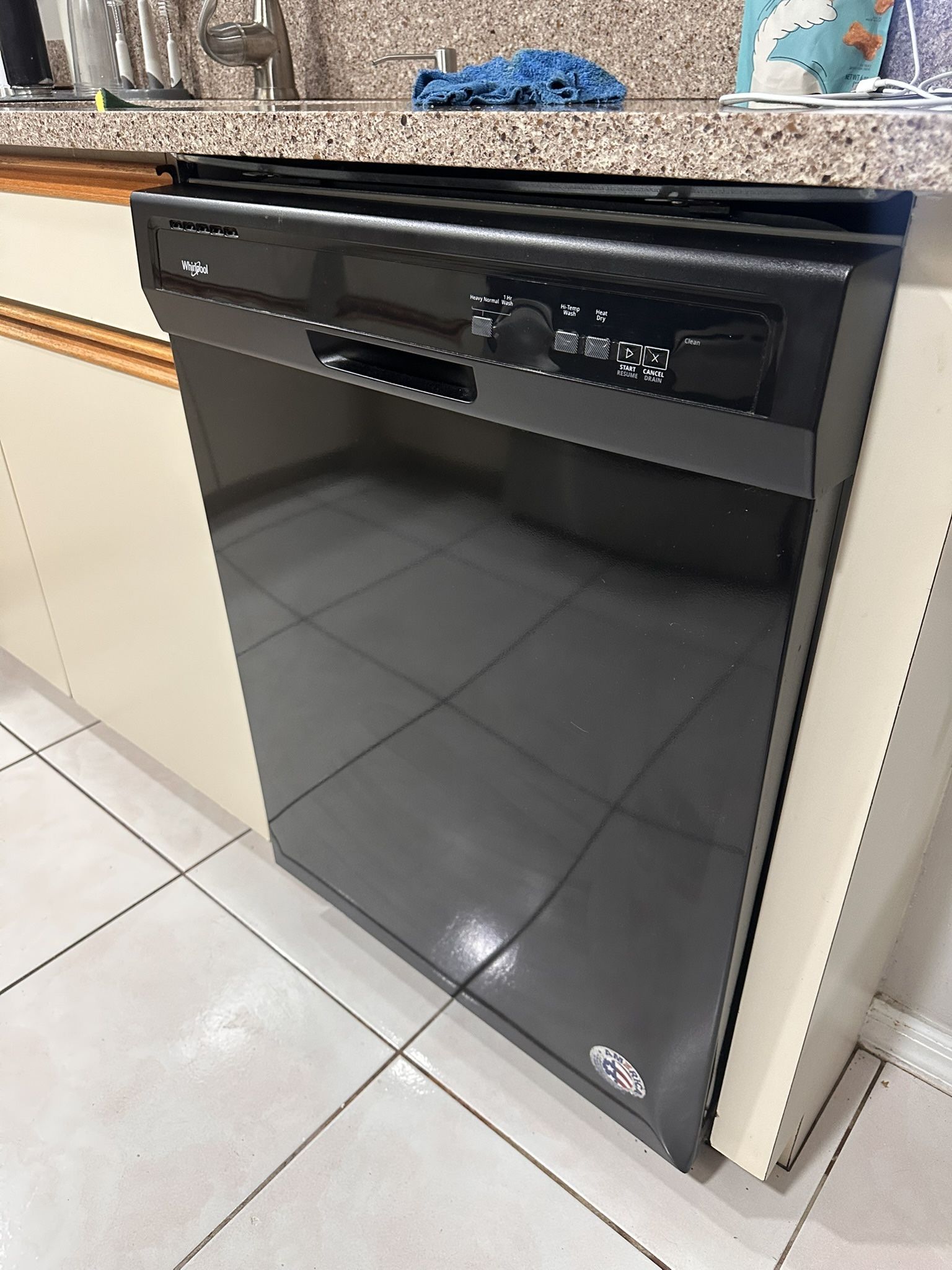 Whirlpool Black Dishwasher 