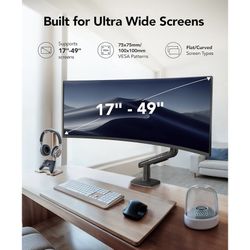 TitanLift™ Heavy Duty Monitor Arm for Ultrawide Screens up to 49", Holds 40