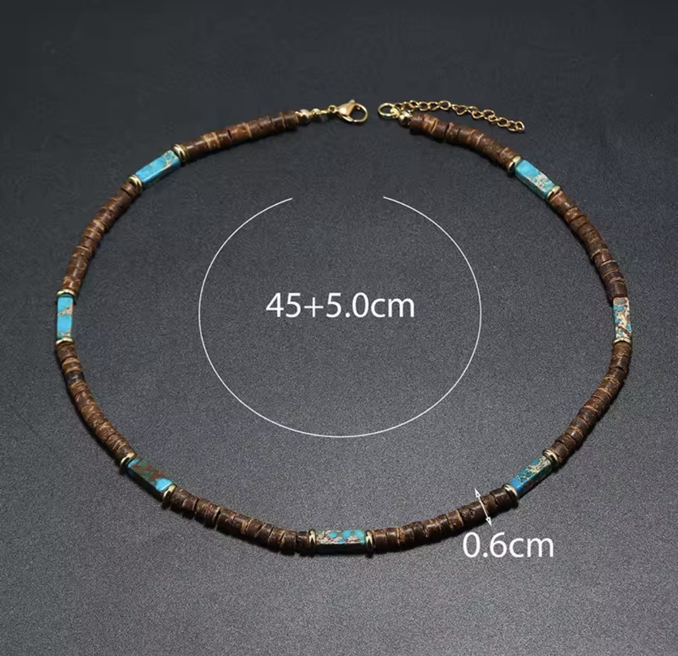 Bohemian Coconut Shell Natural Stone Necklace For Men Ethnic Vintage Hip-Hop Choker Necklace Jewelry Gifts