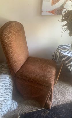 Two chairs with custom made covers