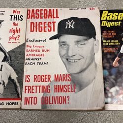 Lot Of 3 Baseball Digests