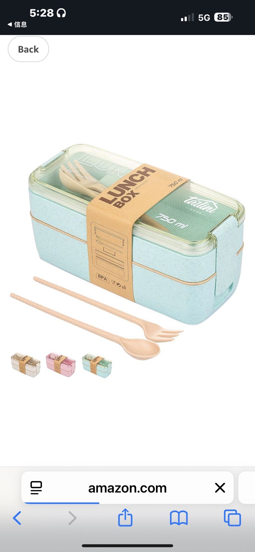 The All-in-one Lunch Bento Box -Two Stackable Meal Prep Bento Box- Dishwasher Safe,Utensils,Dividers-Food Storage Containers