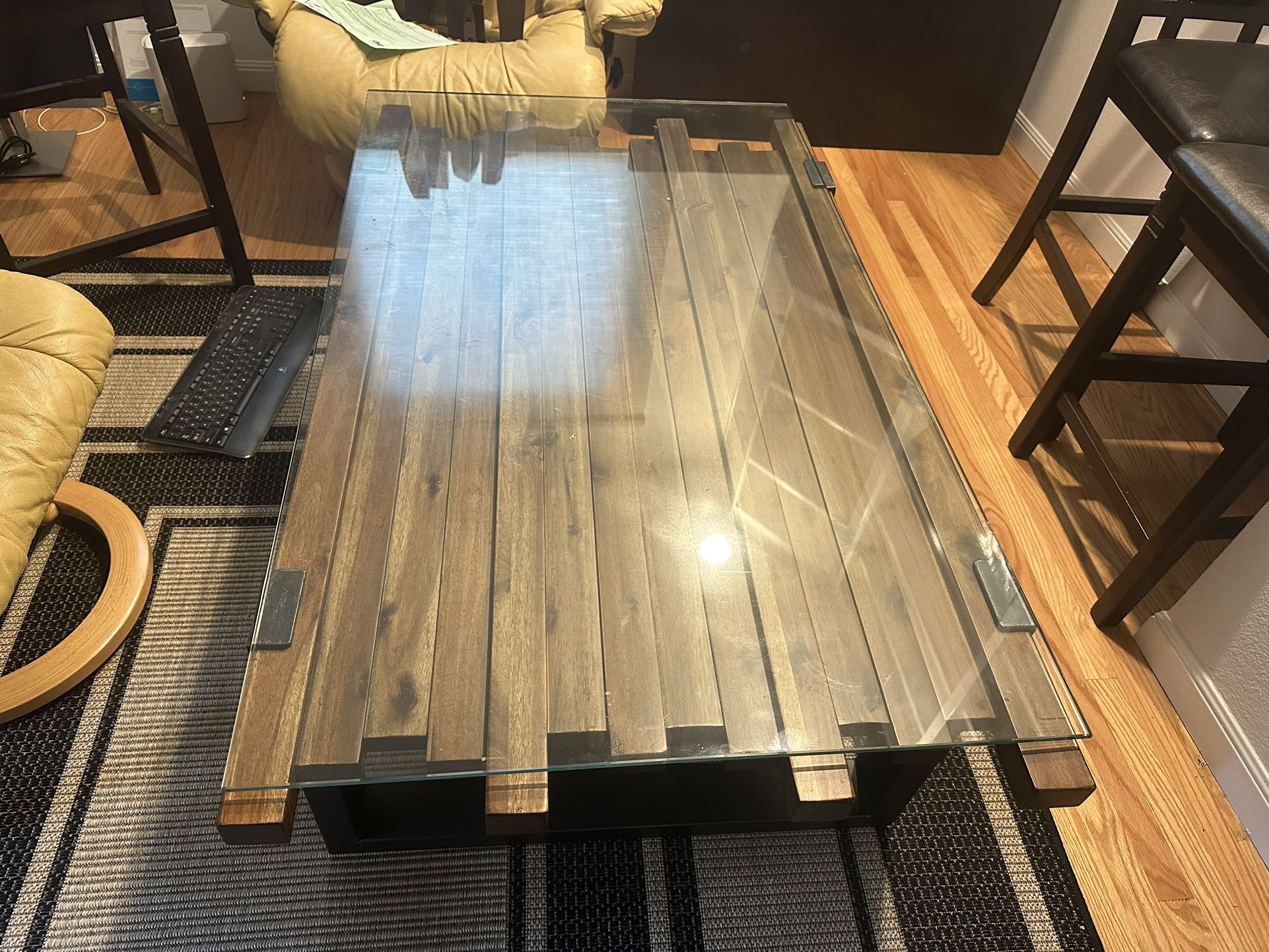 Glass Top Coffee Table