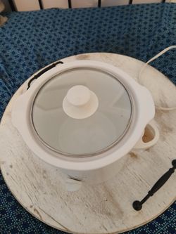 White Crock Pot