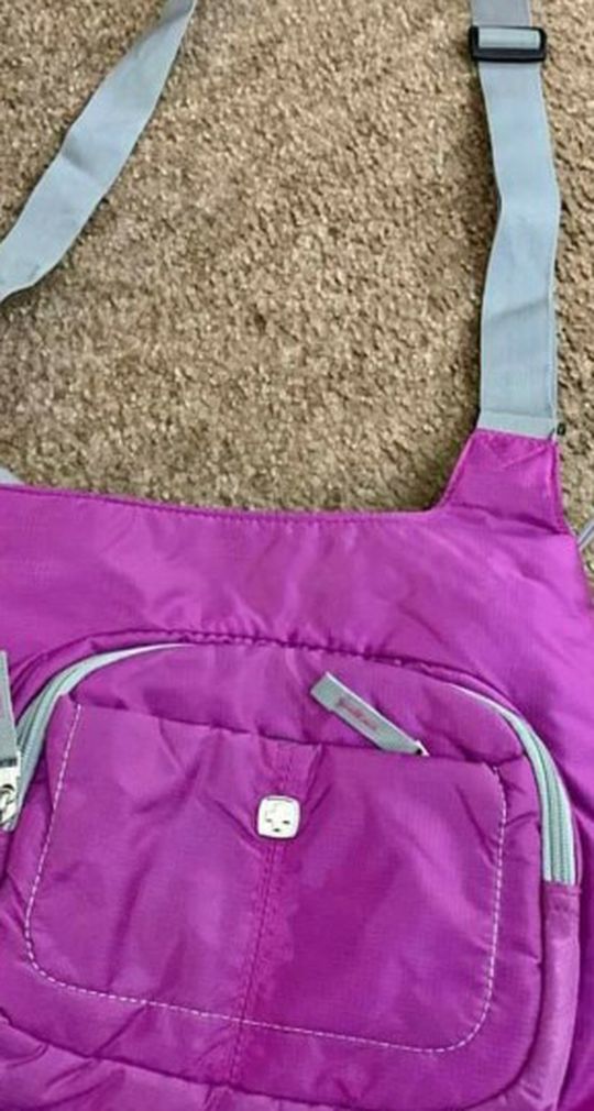 Swiss Army Purple Crossbody Purse Tote Bag Backpack