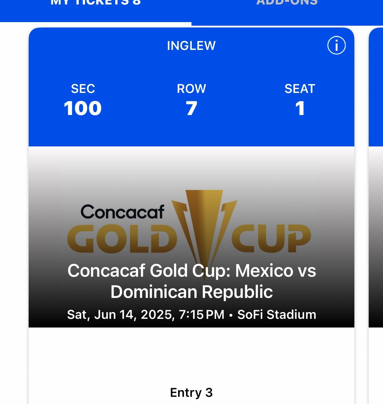 Gold Cup Tickets