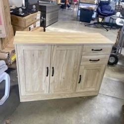 New Assembled Wood Buffet Sideboard with 3 Doors 2drawers -Entryway Serving Storage Cabinet