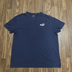 PUMA * Men’s Blue Short Sleeve V Neck * Size XXL 