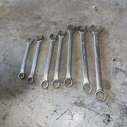 Wright Combination Wrench's - USA 1-1/4 ,1-1/8,1-1/16,15/16,1, 7/8, 3/4