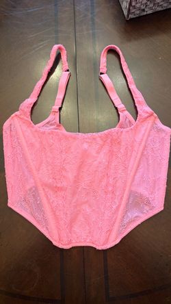 Out From Under Urban Outfitters Modern Love Lace Corset Top Pink Large