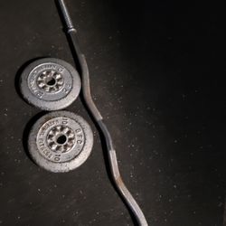 curl Bar N Weights 