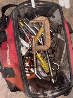 Husky Tool Bag Loaded with Hand Tools