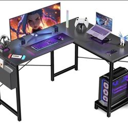 Black L Shaped Computer Desk