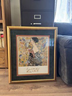 Gustav Klimt Lady with a Fan Framed Art Print