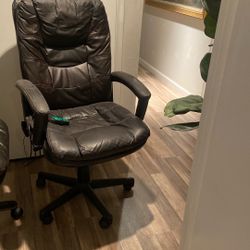 High Back Desk, Chair, Black Optional Massage