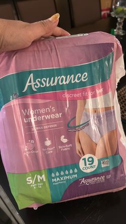 Assurance Women's  Underwear S/M 19 Count