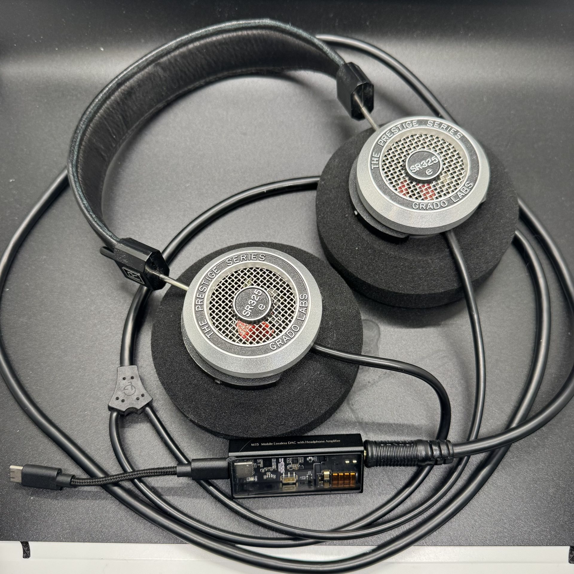 Grado SR325e Headphones + Questyle M15 Amp