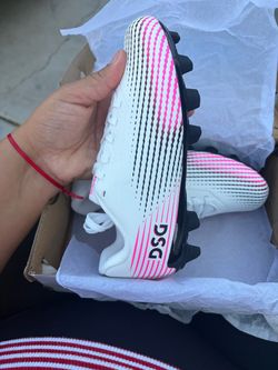 DSG Soccer Cleats White Pink