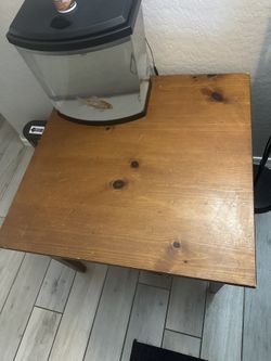 Large Solid Wood End Table