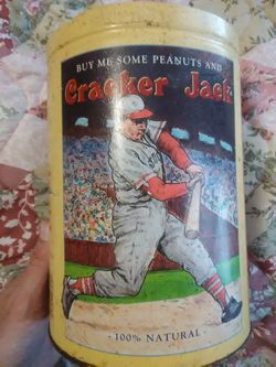 Vintage Cracker Jack tin can