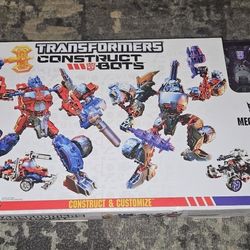 TRANSFORMERS ~ OPTIMUS PRIME & MEGATRON CONSTRUCT~BOTS. 135 Pieces. New/Unopened
