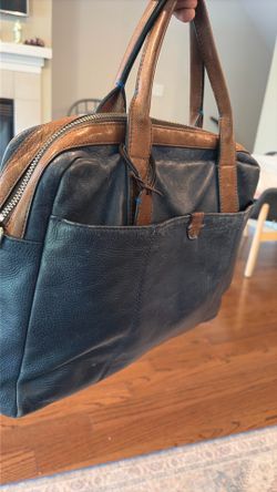 Fossil Leather Briefcase / Laptop Bag (Two-Tone)