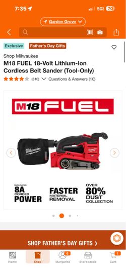 Milwaukee M18 FUEL 18-Volt Lithium-lon Cordless Belt Sander (Tool-Only)
