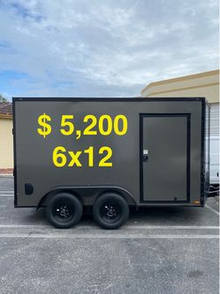 NEW 6x12 ENCLOSED TRAILER