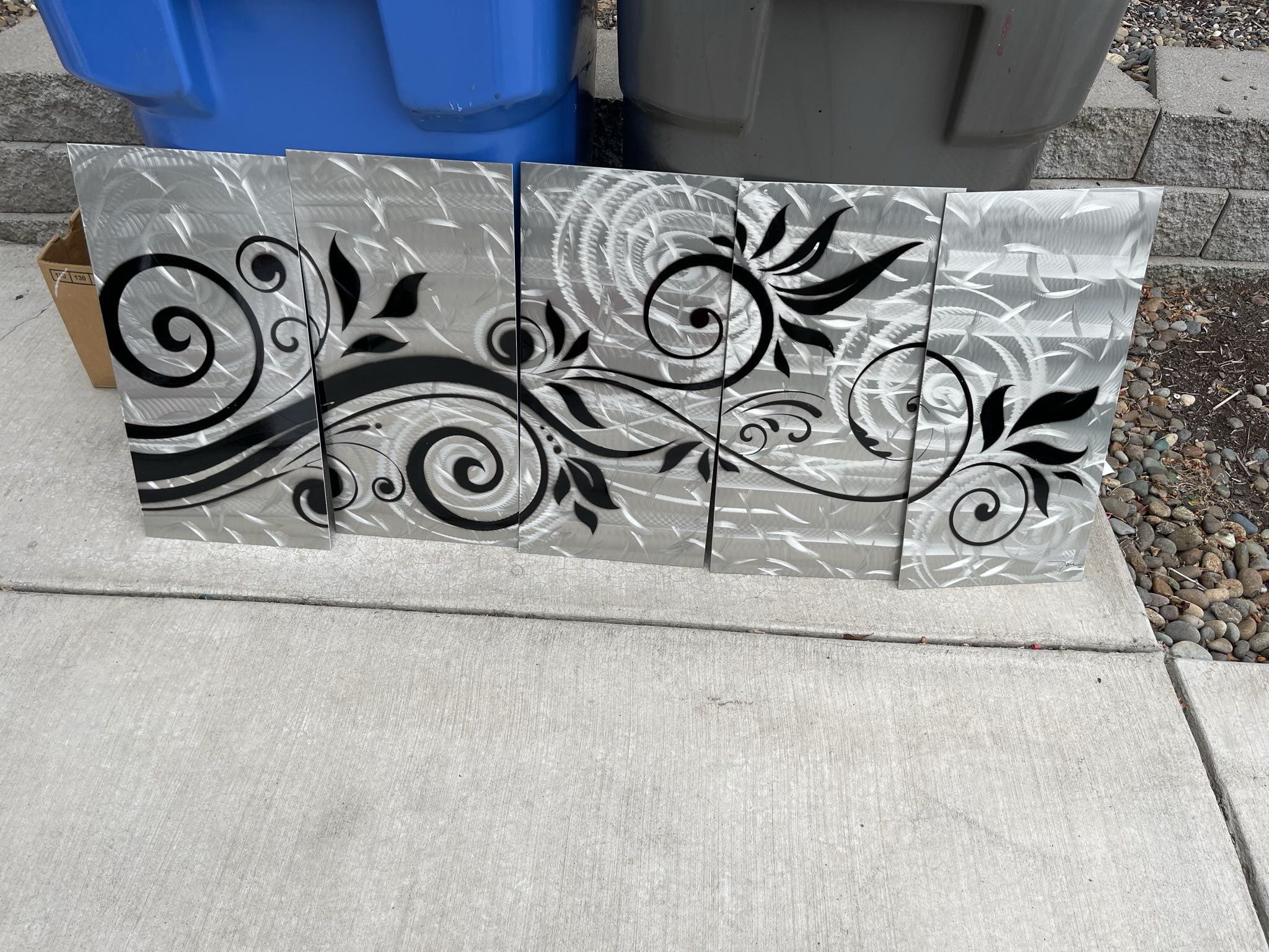 5 Piece Decorative Metal Wall Art By John Allen