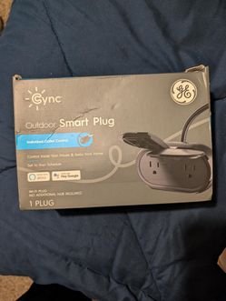 GE Cync Outdoor Smart Plug - Wi-Fi, 2 Outlets - Works with Alexa & Google - New