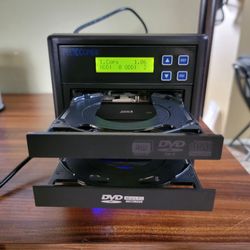 PlexCopier 24X 1 to 1 CD DVD M-Disc Supported Duplicator Copier Tower + Free Blank Discs