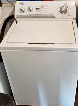 Whirlpool Commercial Quality Silver Washing Machine! Too Many Options to List! Fabric Softener & Bleach Dispenser! Porcelain Tub! 100% Guaranteed for
