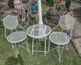 Vintage Wrought Iron Garden Set