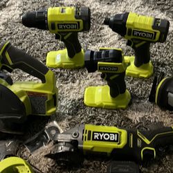 Combo Ryobi 18v 7 Tools , Battery ,charger 