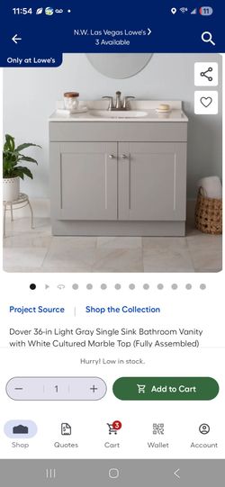 36 inch Vanity cabinet only no top