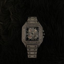 Skeleton Bust Down Watch