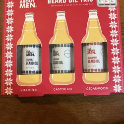 Beard Oil Trio - 3 Scent Combo Pack by All About Men Bit E Castor Oil Cedarwood