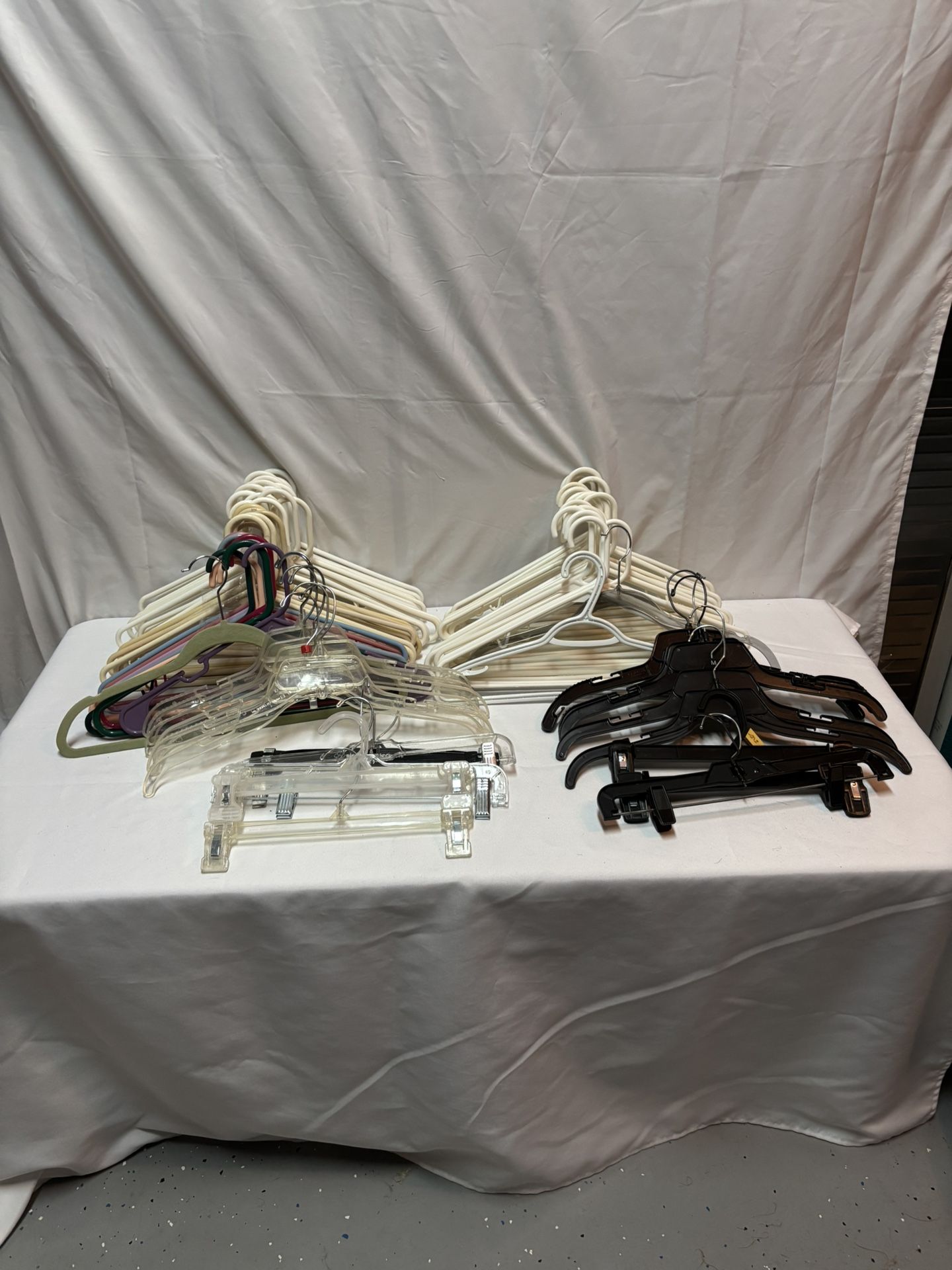 Plastic Hangers Mostly White & Skirt Hangers