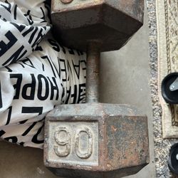 90 pound dumbbell