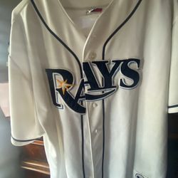 Majestic Logo Tampa Bay Rays Evan Longoria Baseball Jersey