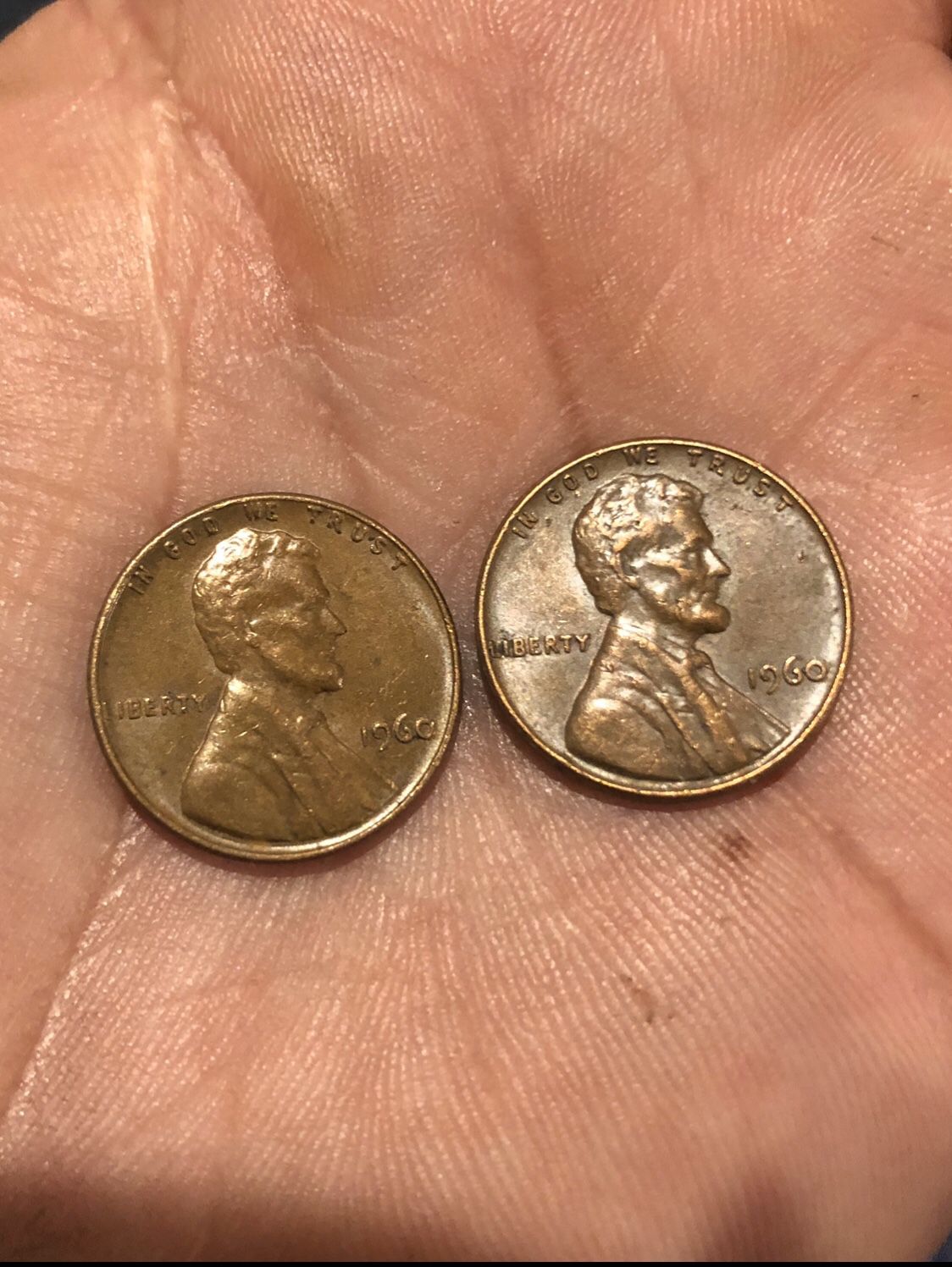Lot 2 coins: Penny’s 1960