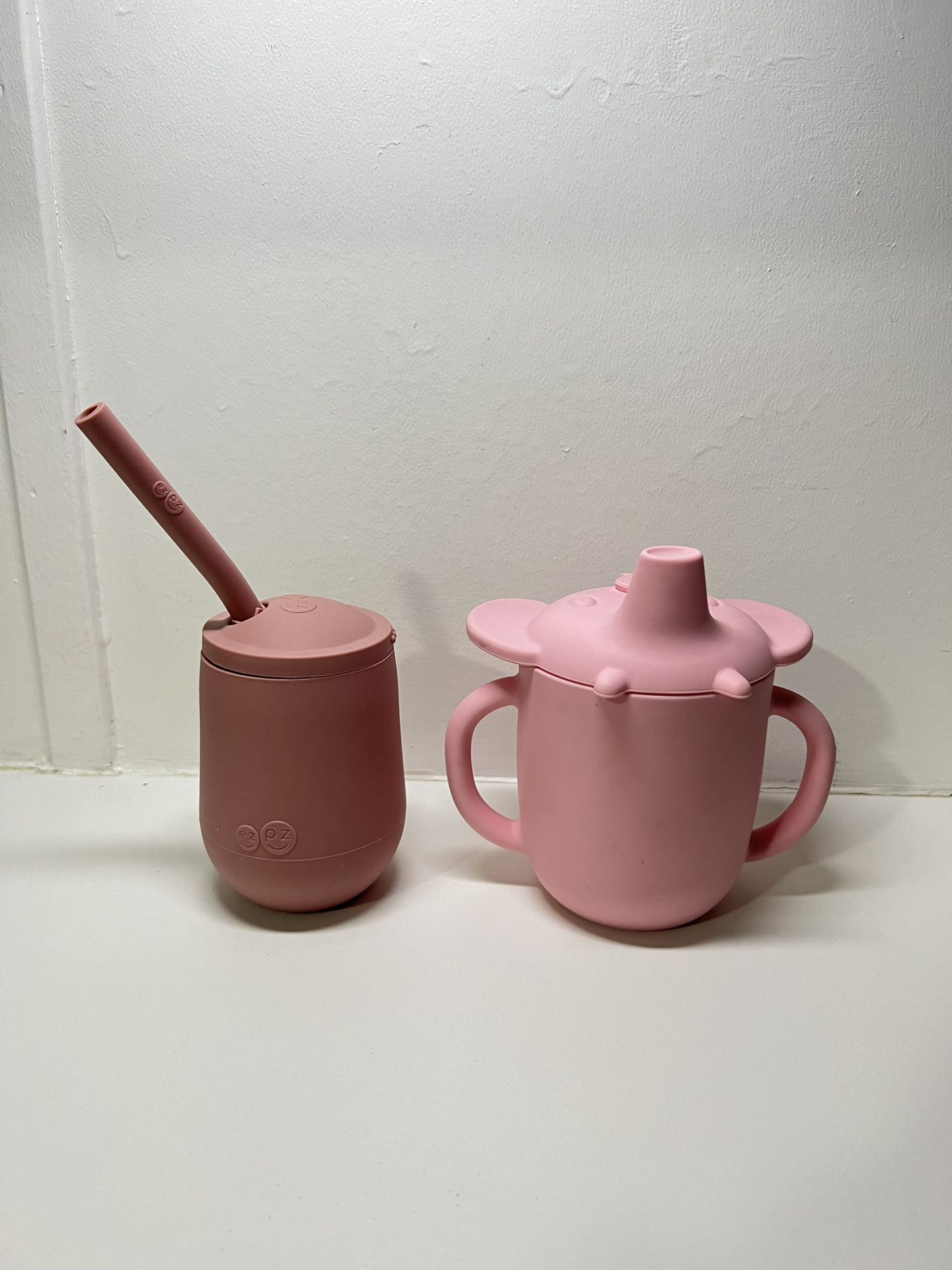 Toddler Cup Elephant Silicone Training -Mini Cup & Straw Training System 2 pieces