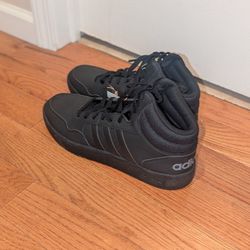 Adidas Hoops 3.0 Mid Shoes Mens 13 Black Mid Cut Basketball GV6683 Sneakers Nwob