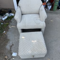 Two Chairs with rolling Stools